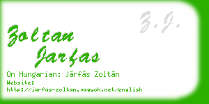 zoltan jarfas business card
